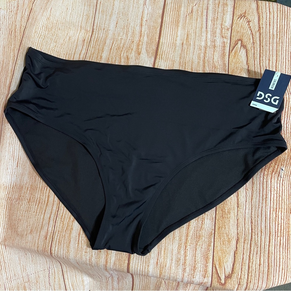 DSG‎ Women's Nell High Waisted Swim Bottoms Black Size 3X
